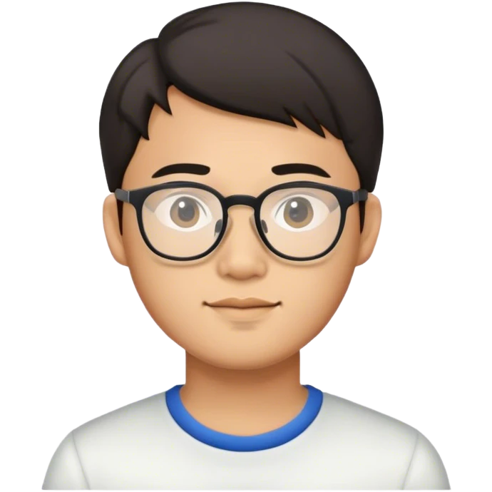 Asian guy glasses emoji