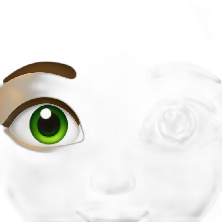 Bitmoji apple green eyes emoji