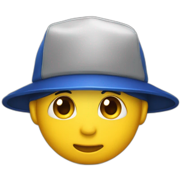 La tête a Squeezie avec une casquette emoji