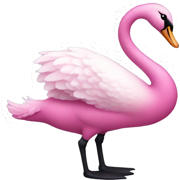 Pink swan emoji