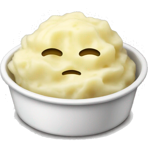 Mashed potatoes with butter pat on top  emoji