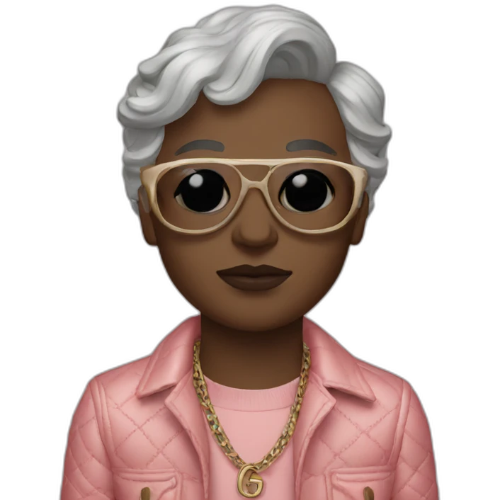 designer with gucci glasses  emoji