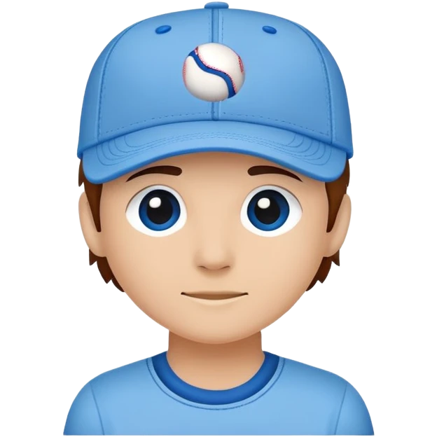 baseball cap with a simple logo on the front panel emoji