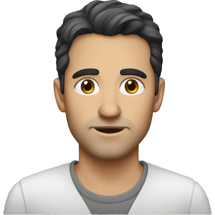 European man with dark hair emoji