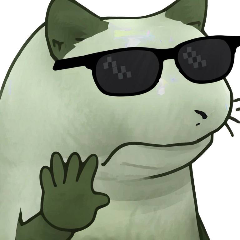 Cat with sunglasses emoji