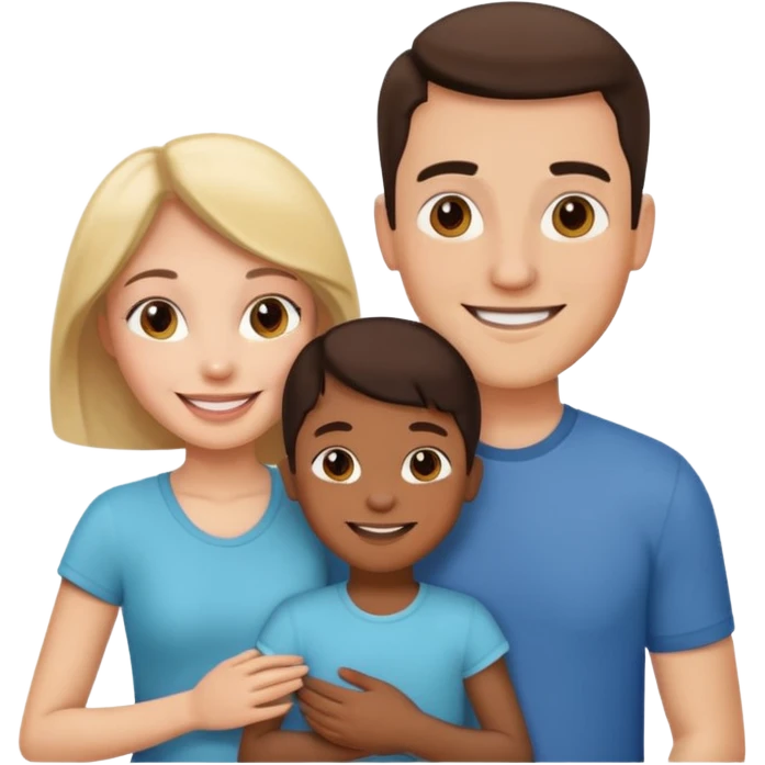 man and woman couple with 2 kids emoji