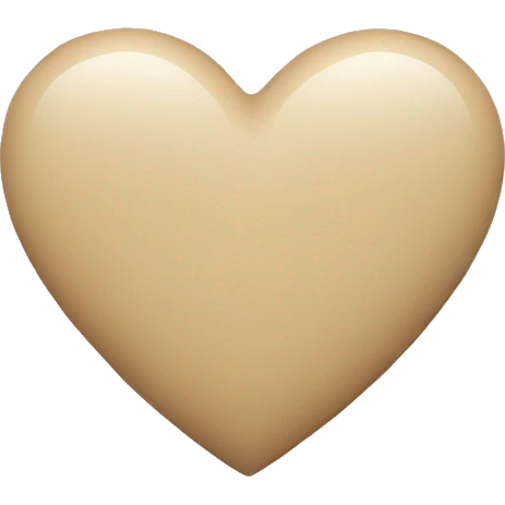 Beige heart emoji