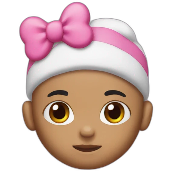 Booba wearing hello kitty headband emoji