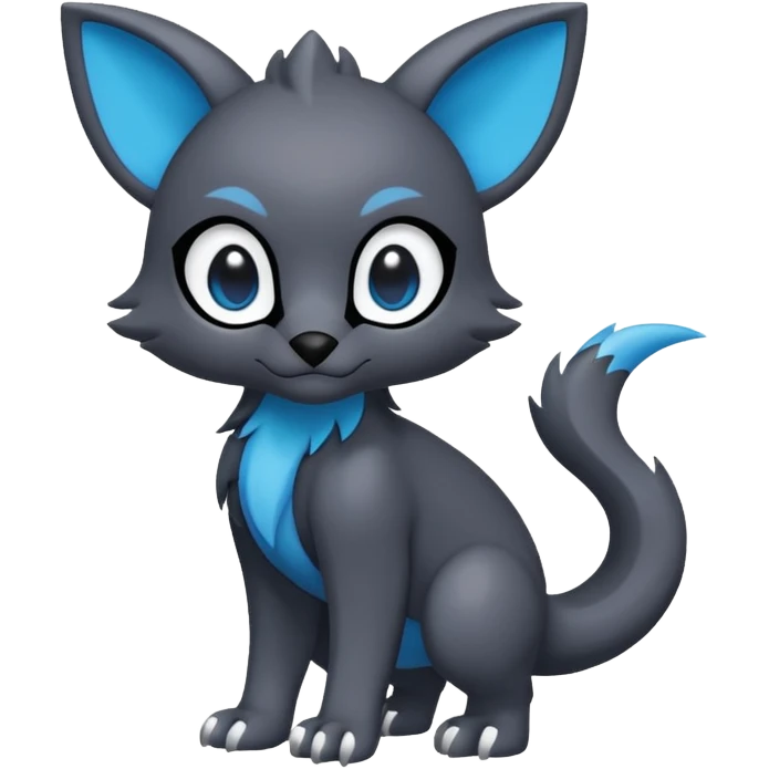 Cute cool dark animal hybrid Fakemon full body emoji