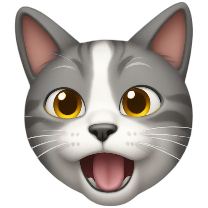 depressed cat screaming emoji