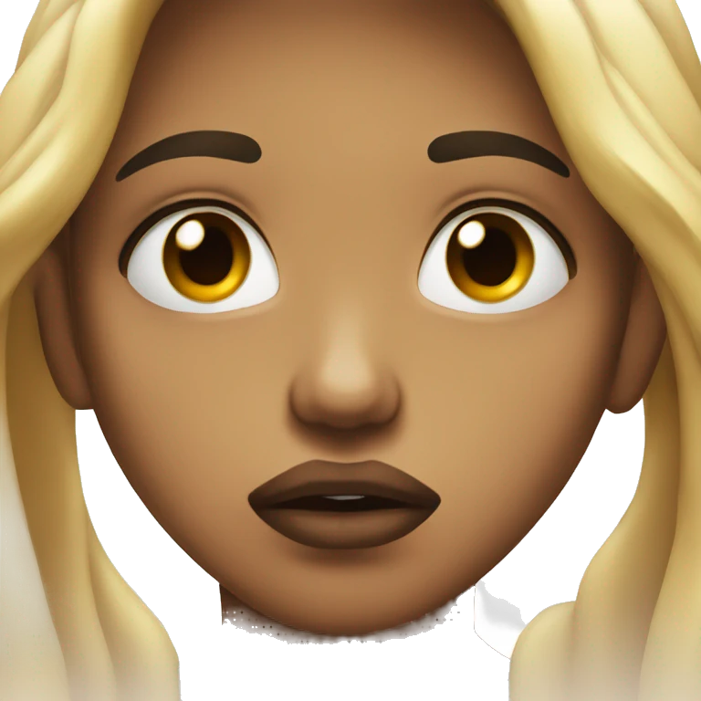 Sad face bottom lip pout emoji