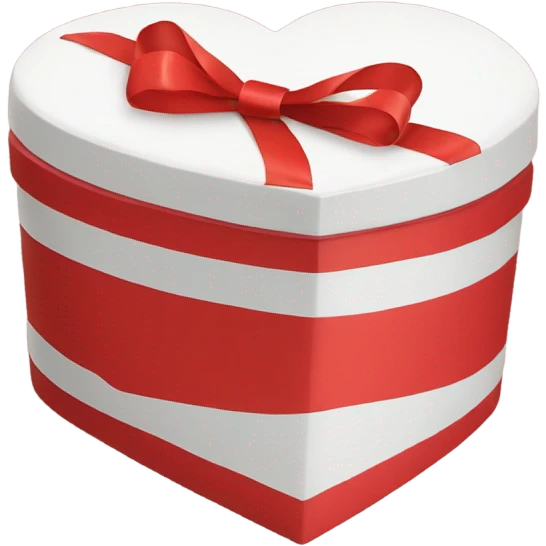 Red heart shaped box with ribbon  emoji