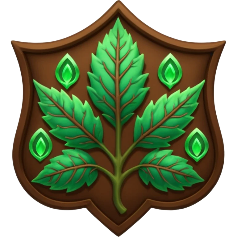 Wiz 101 casting sigil brown and green leaf life school inspired  emoji