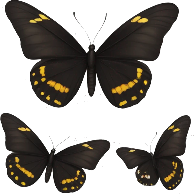 black butterfly emoji