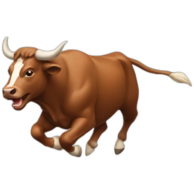Running bull emoji