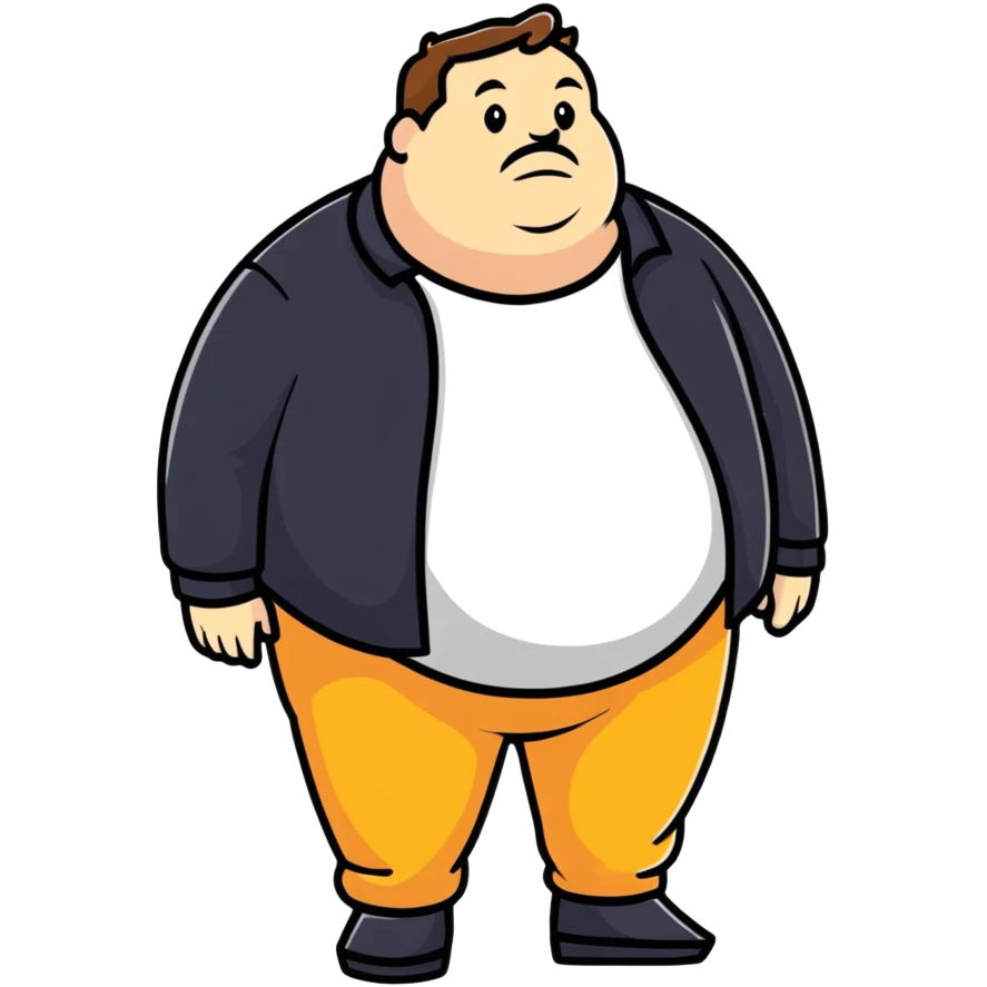 Fat man emoji