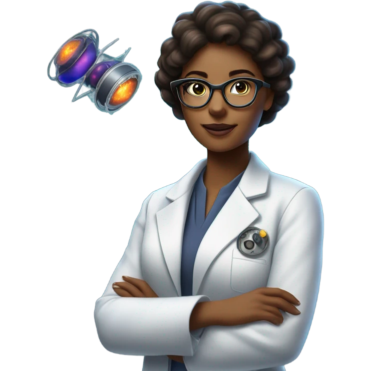 Dark matter physicist female emoji
