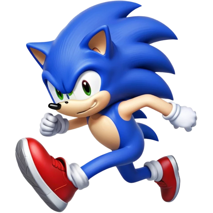 Sonic the Hedgehog running fast with red shoes emoji