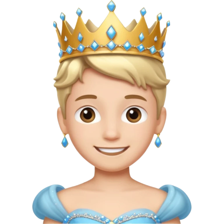 The boy is getting a princess makeover emoji