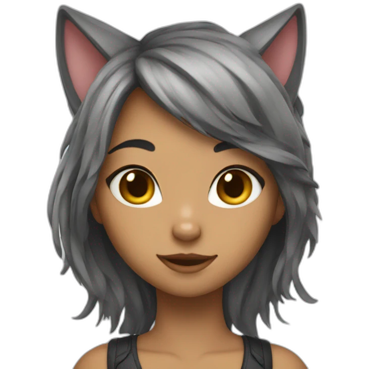 Cat girl emoji