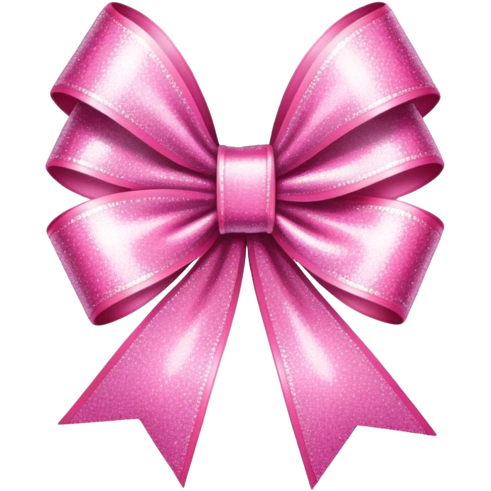 Lazo rosa con purpurina  emoji
