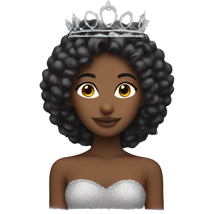 Black girl tiara emoji