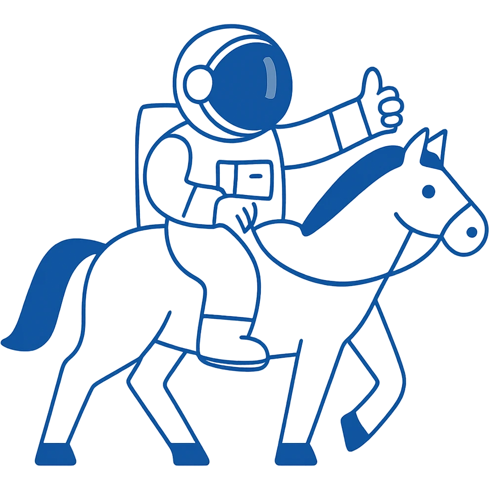 astronaut riding a horse emoji
