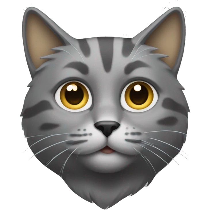 Grey and gold cat  emoji