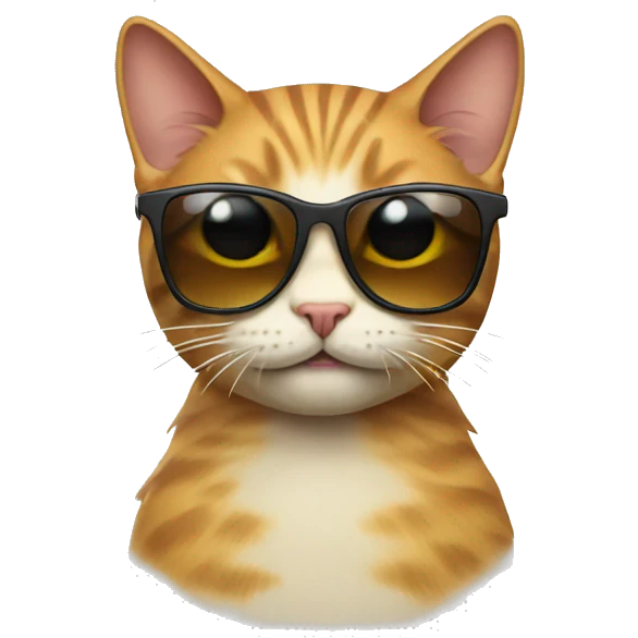 Cat with sunglasses emoji
