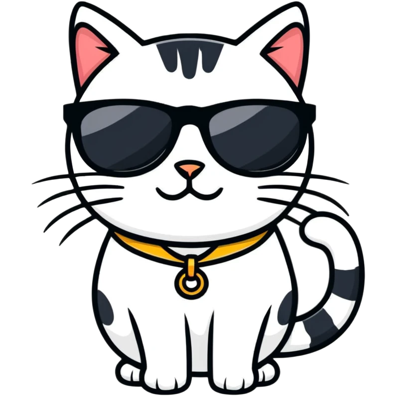 Cat with sunglasses emoji