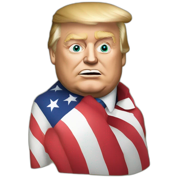 trump embrasse macron emoji