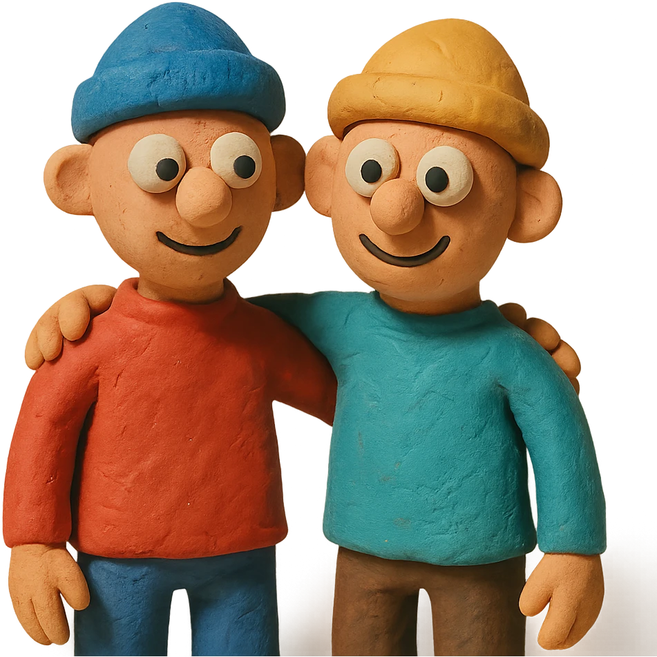 two best friends with matching hats emoji