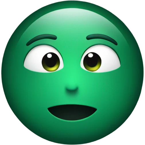 dark green circle emoji