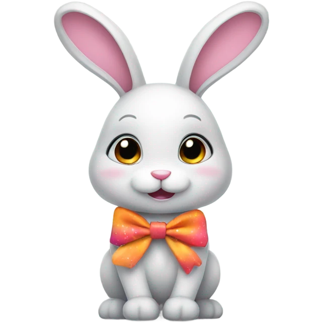 Bunny with a bow  emoji