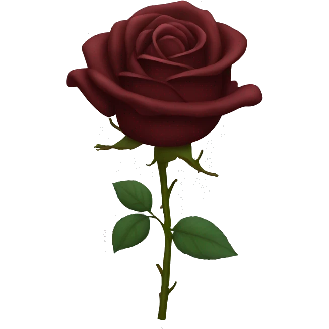 dark red rose emoji