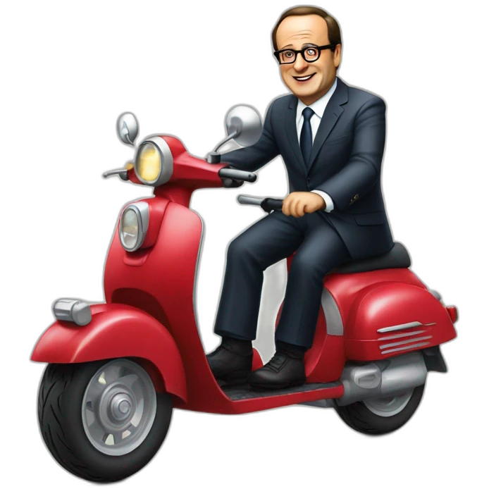 François hollande sur un scooter emoji