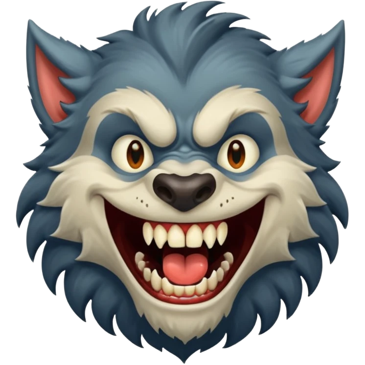 Werewolf laughing emoji