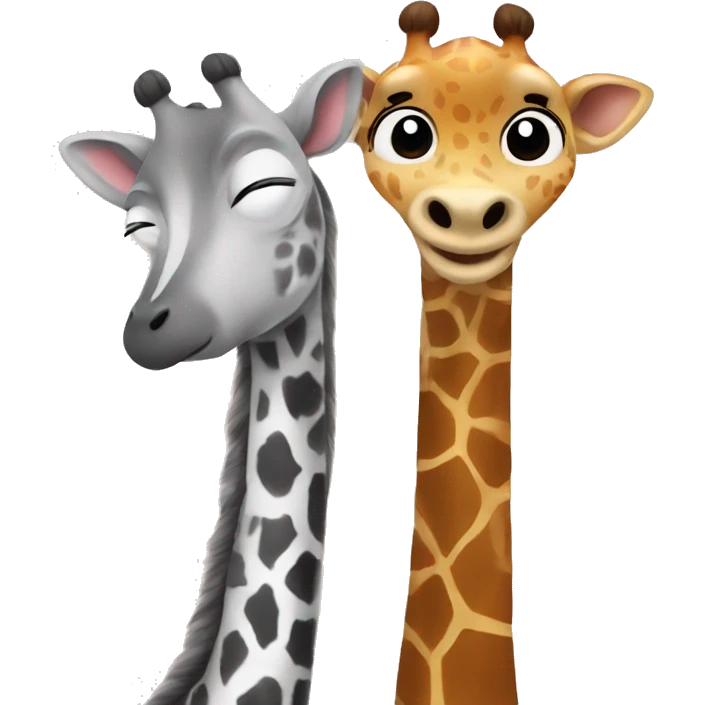 Giraffe loves otter emoji