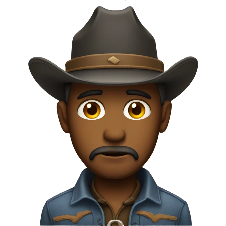 Sad cowboy emoji