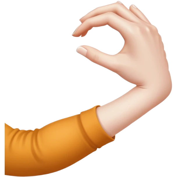 bent white girl arm emoji