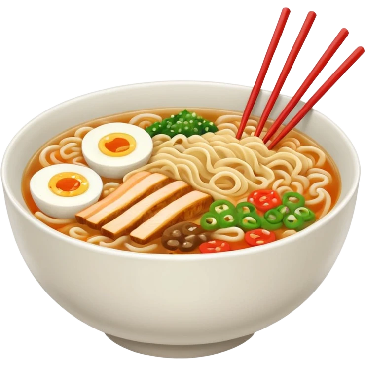 ramen bowl with one chopstick emoji