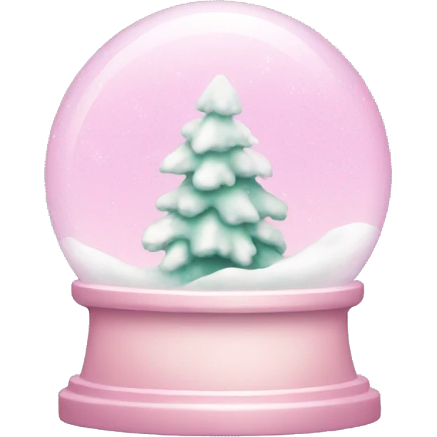 Pastel pink snow globe emoji