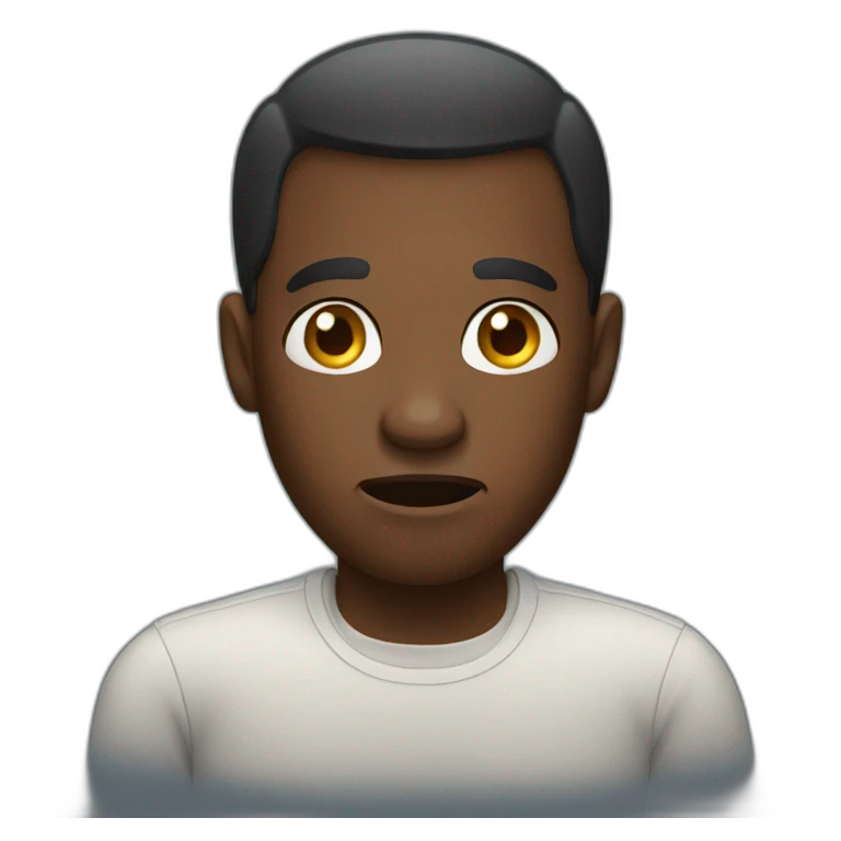 Nervous african man emoji
