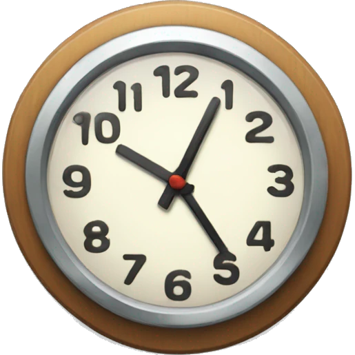 Analog Clock showing 3:30  emoji
