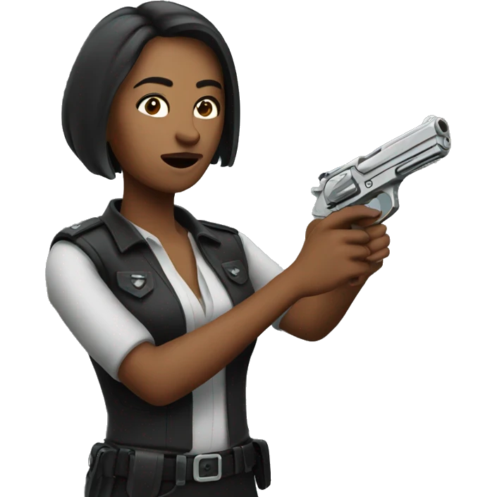 Woman with pistol emoji