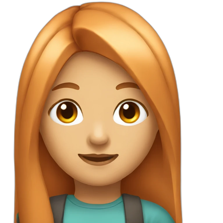 A long haired girl with fox ears and bangs emoji