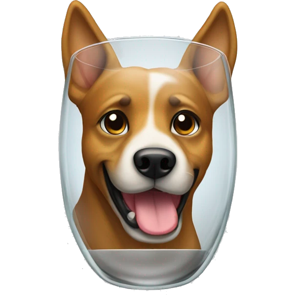 En hund som äter en glass  emoji