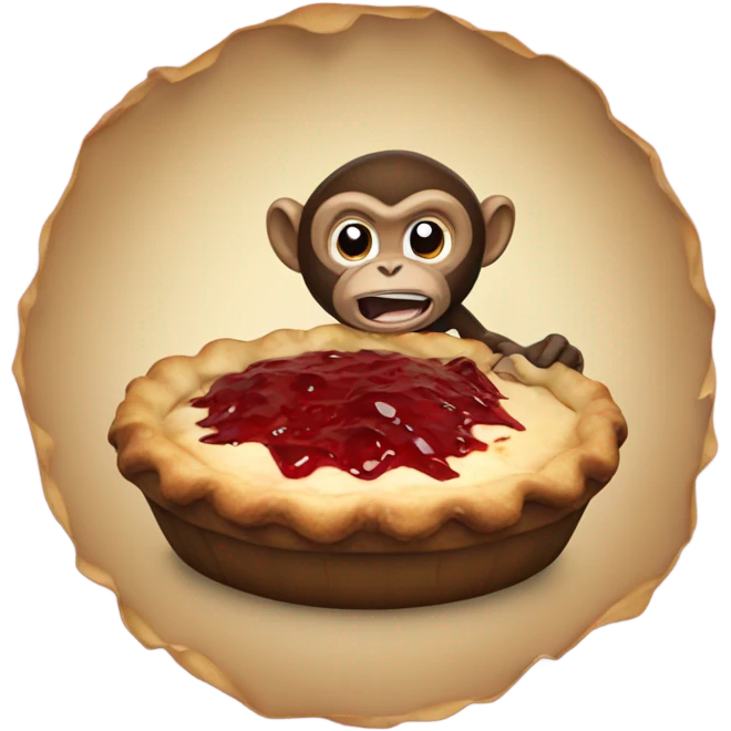 Monkey destroying pie emoji