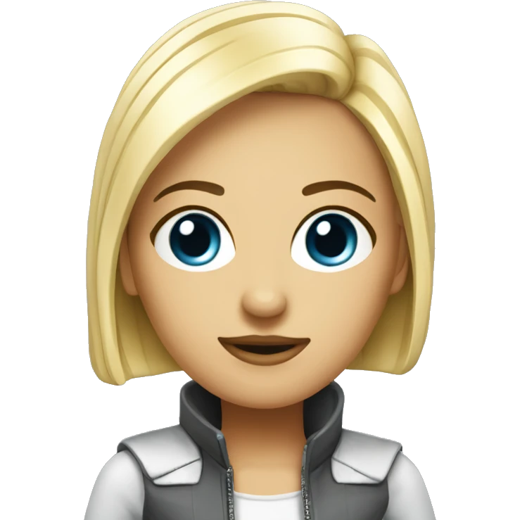 Computer artificial intelligence cool girl in it company emoji