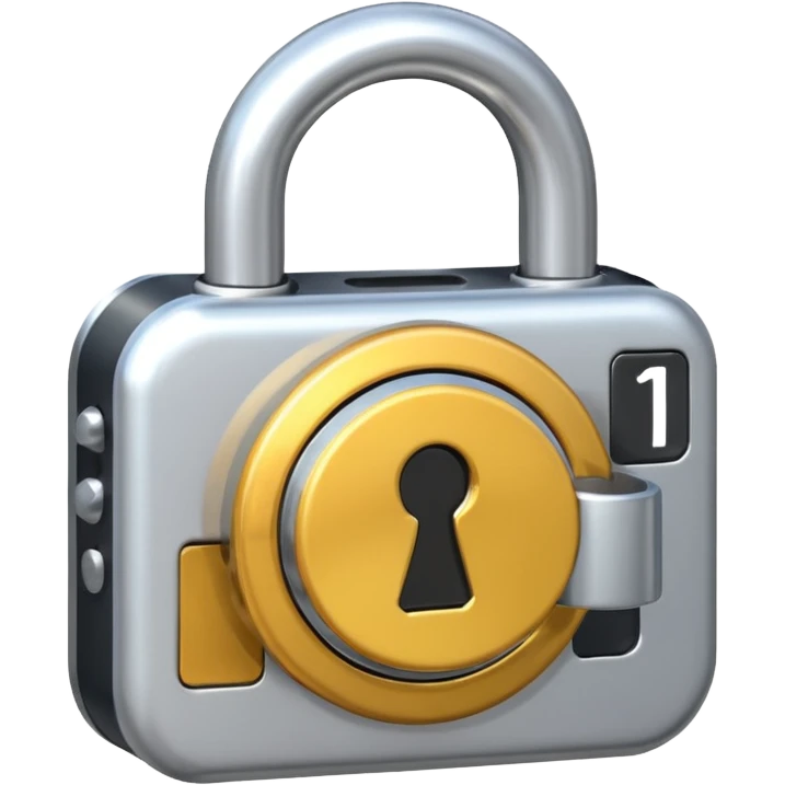 lock with numbers emoji